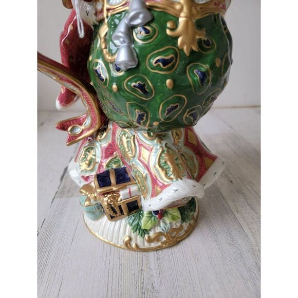 Fitz Floyd classics Florentine AS IS Santa Claus teapot collectible Xmas - Picture 9 of 15